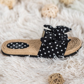 Small Swan Fashionable Slippers With A Bow black 2