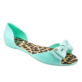 Blue sandals with leopard print KM01-8 1