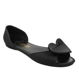 Black melissa rubber ballerinas with a heart KM121-8 1