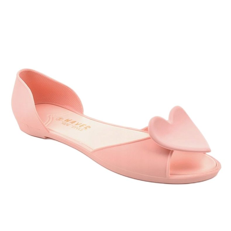 Pink melissa rubber ballerinas with heart KM121-22 1