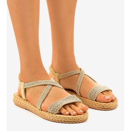 Ladies' beige sandals C602 1