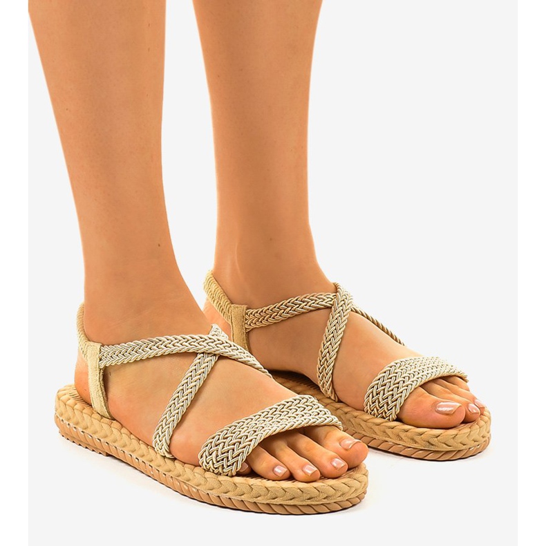 Ladies' beige sandals C602 1