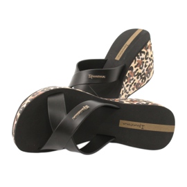 Ipanema 82856 women's wedge slippers brown black 4