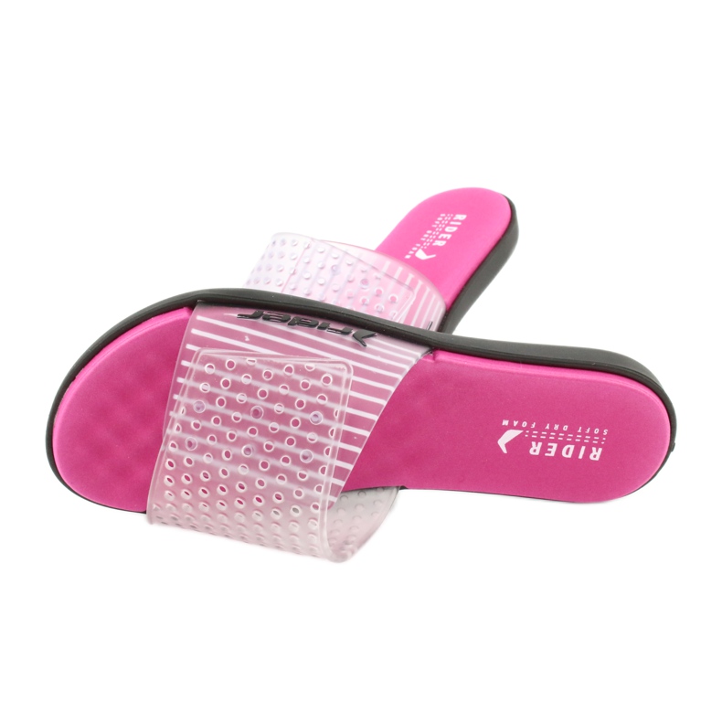 Rider 82740 pool slippers colorless black pink 3