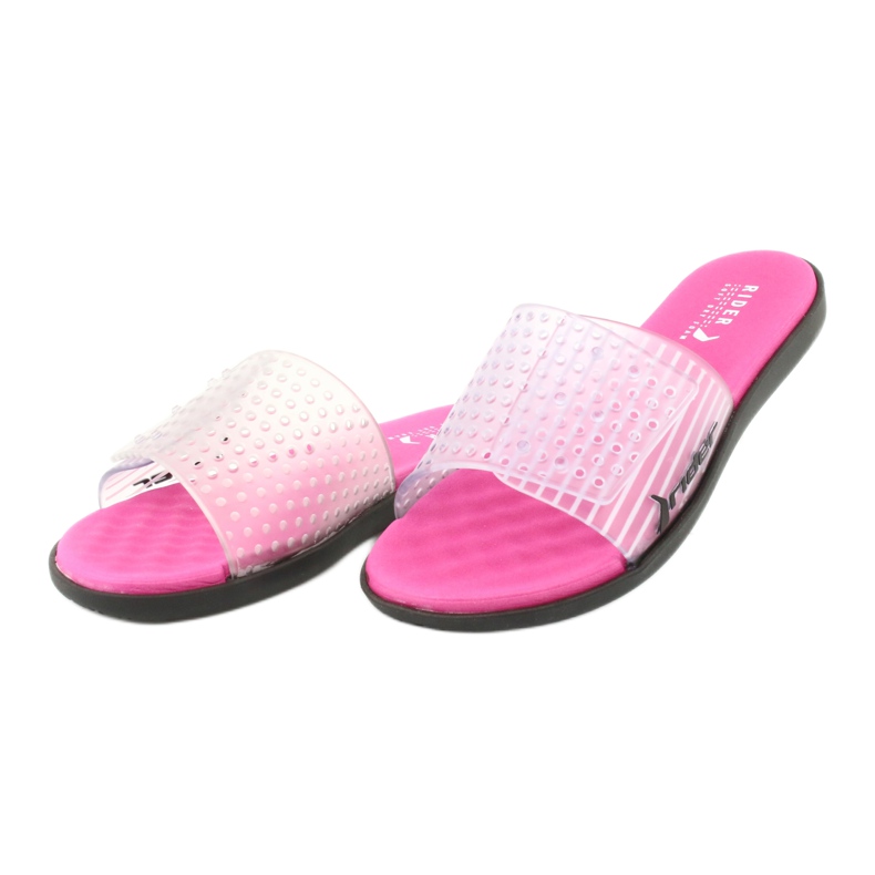 Rider 82740 pool slippers colorless black pink 2
