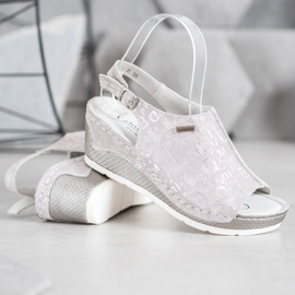 Filippo Leather Clad Sandals grey 1