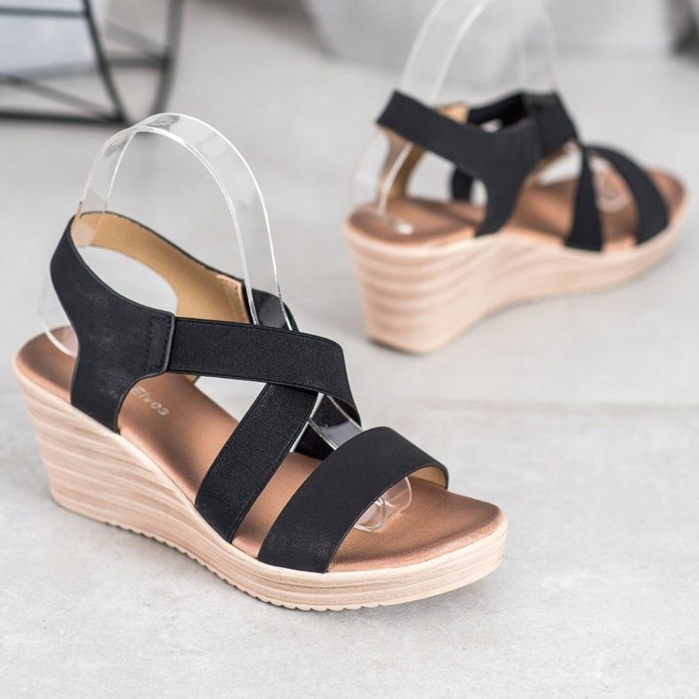 Sea Elves Casual Slip On Sandals black 1