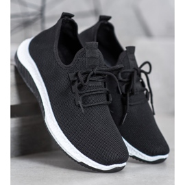 SHELOVET Black Openwork Shoes 1