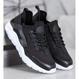 SHELOVET Black Textile Sneakers 2