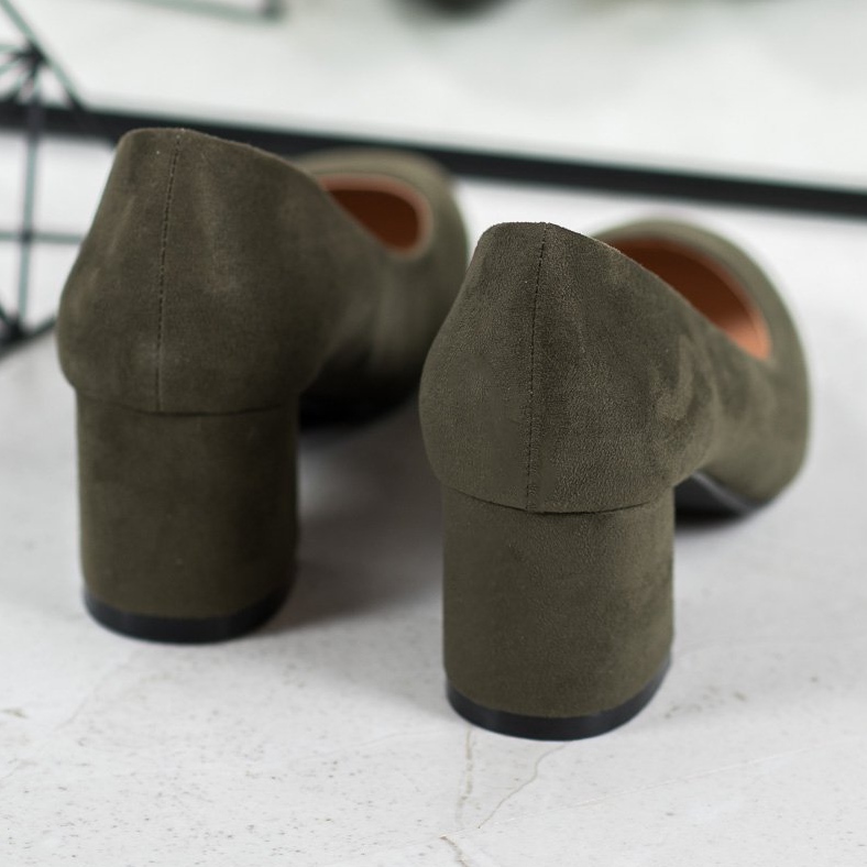 Fama Suede Pumps On A Pillar green 1 Fama Suede Pumps On A Pillar green 1
