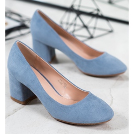 Fama Suede Pumps On A Pillar blue 2 Fama Suede Pumps On A Pillar blue 2