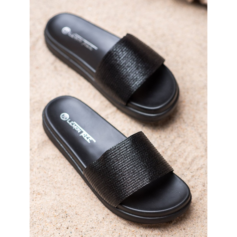 SHELOVET Classic Black Slippers 1