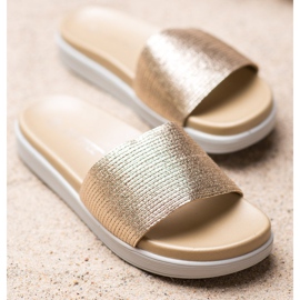 SHELOVET Classic golden slippers 1