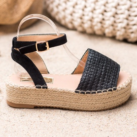 Weide Espadrilles Sandals On The Platform black 2