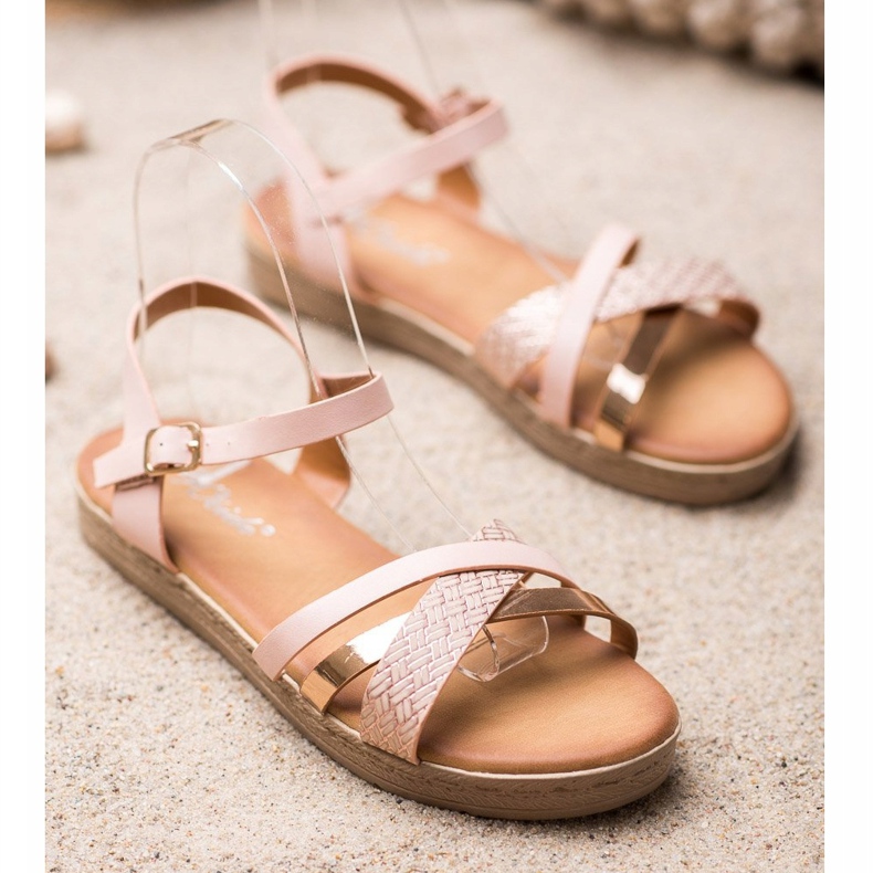 Weide Stylish Sandals Made Of Eco Leather pink 1
