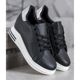 SHELOVET Sports shoes on a wedge black 2