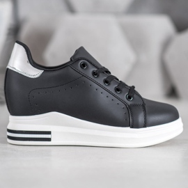 SHELOVET Sports shoes on a wedge black 1