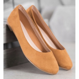 Best Shoes Suede ballerinas brown 1