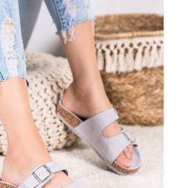 Evento Casual Slippers With Buckle grey 2