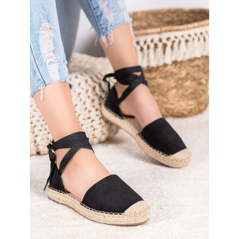 Seastar Tied Black Espadrilles 2
