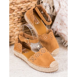 Seastar Espadrilles With Openwork Pattern brown 1
