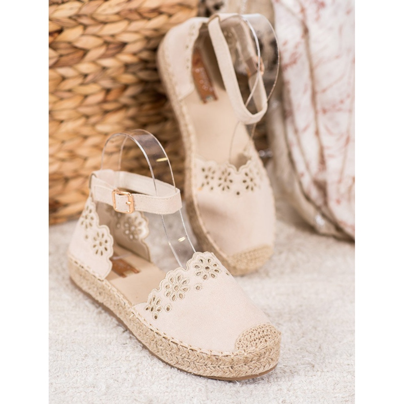 Seastar Espadrilles With Openwork Pattern brown 1