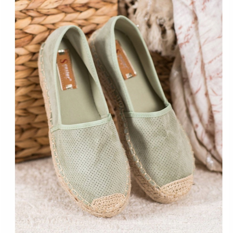 Seastar Openwork Espadrilles With Suede green 1