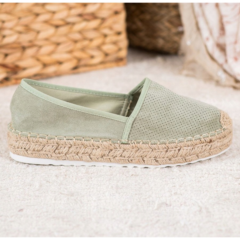 Seastar Openwork Espadrilles With Suede green 2