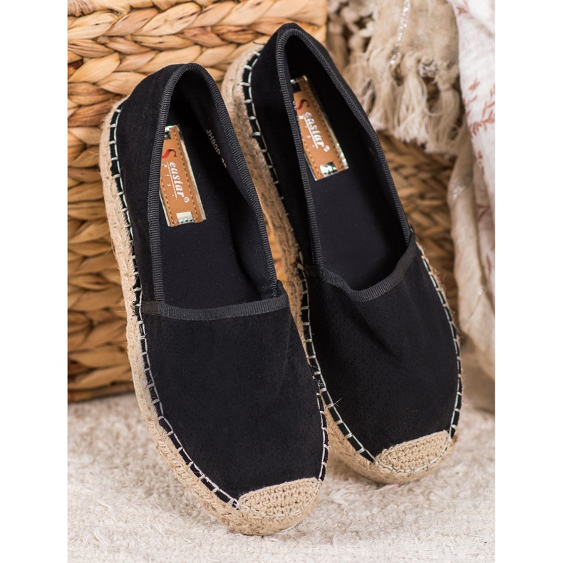 Seastar Openwork Espadrilles With Suede black 1