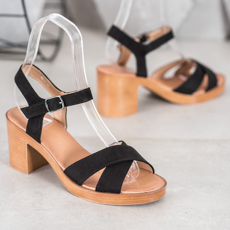 SHELOVET Light Sandals On A Bar black 1