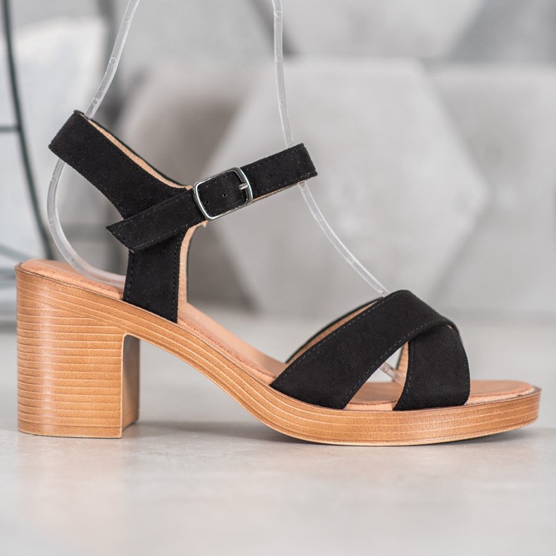 SHELOVET Light Sandals On A Bar black 2