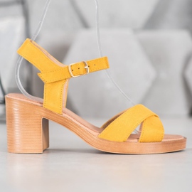 SHELOVET Light Sandals On A Bar yellow 1