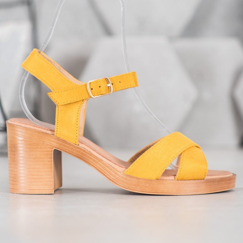 SHELOVET Light Sandals On A Bar yellow 1