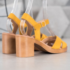 SHELOVET Light Sandals On A Bar yellow 2