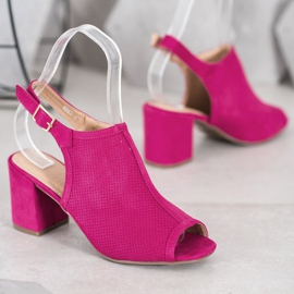 SHELOVET Classic Closed Sandals pink 1