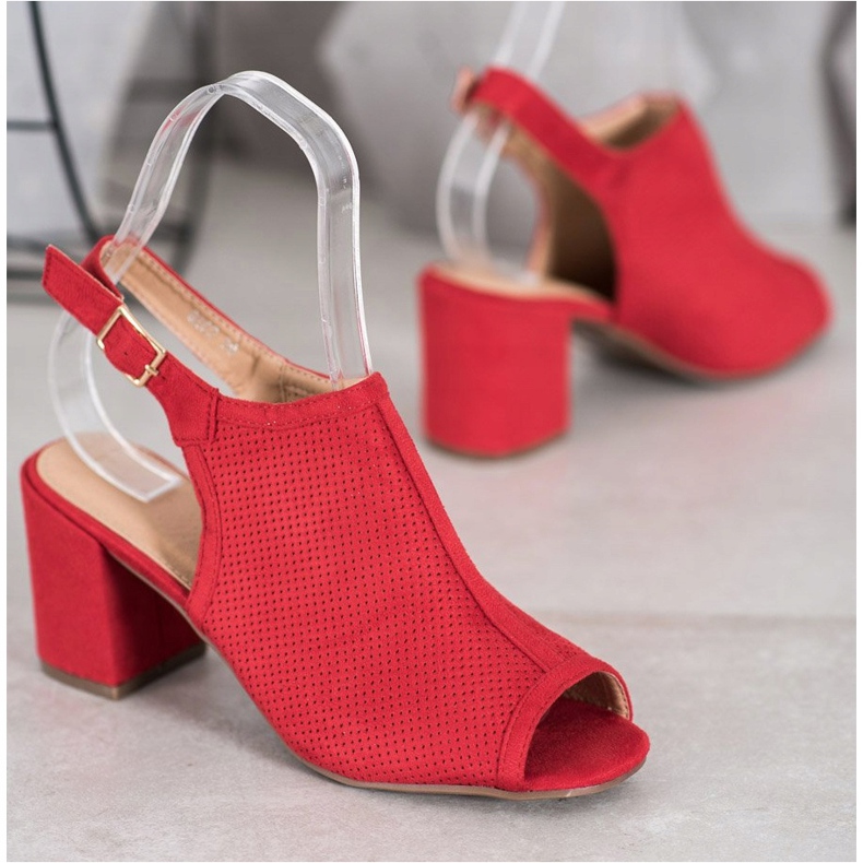 SHELOVET Classic Closed Sandals red 1