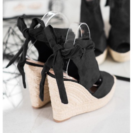 Cm Paris Built-up Wedge Sandals black 2