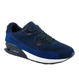 Men's navy blue sports shoes M6W-7 1