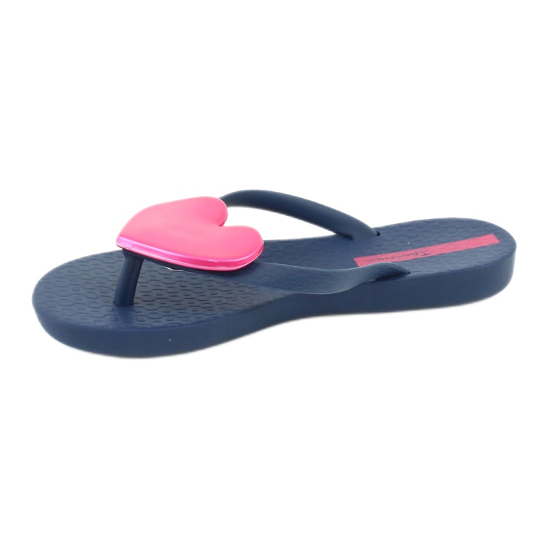 Girls' navy blue flip -flops with a pink heart of ipanema 1 Girls' navy blue flip -flops with a pink heart of ipanema 1