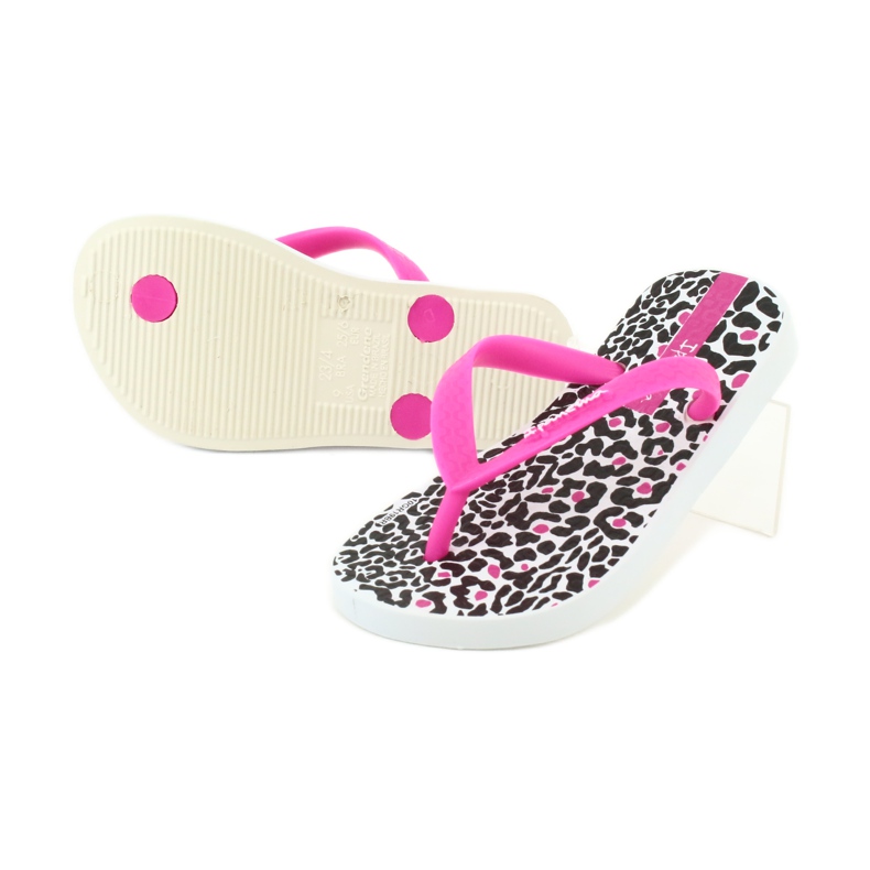 Ipanema 82777 leopard print flip-flops white black pink 3
