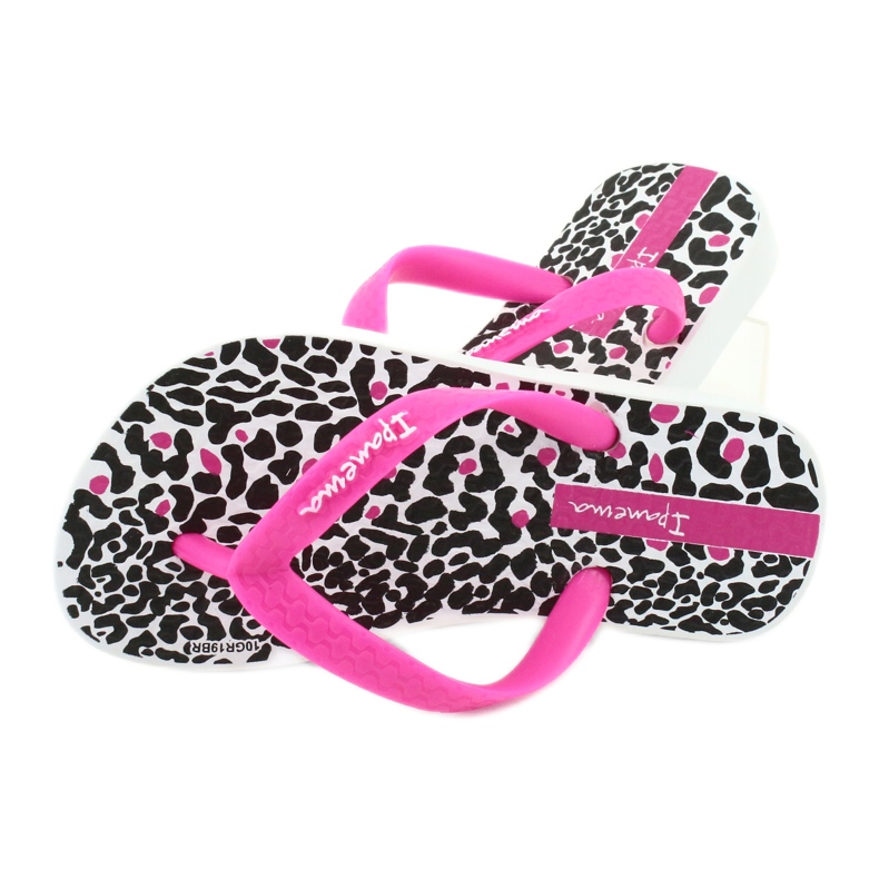 Ipanema 82777 leopard print flip-flops white black pink 4