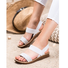 Sea Elves Slip-on Sandals On The Platform white grey 1