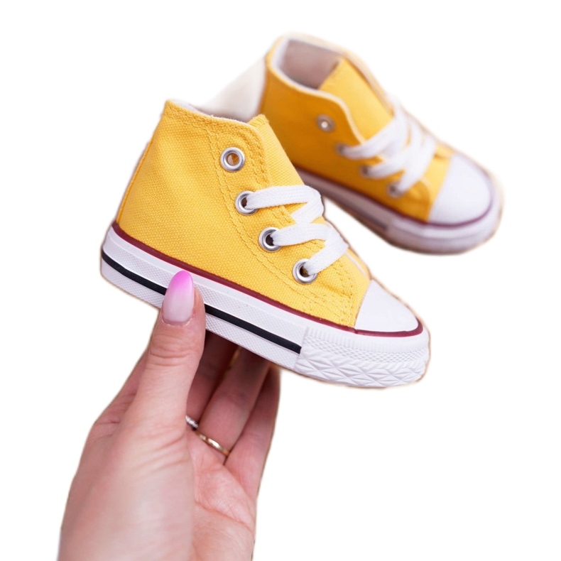 Classic high -yellow children's sneakers 2