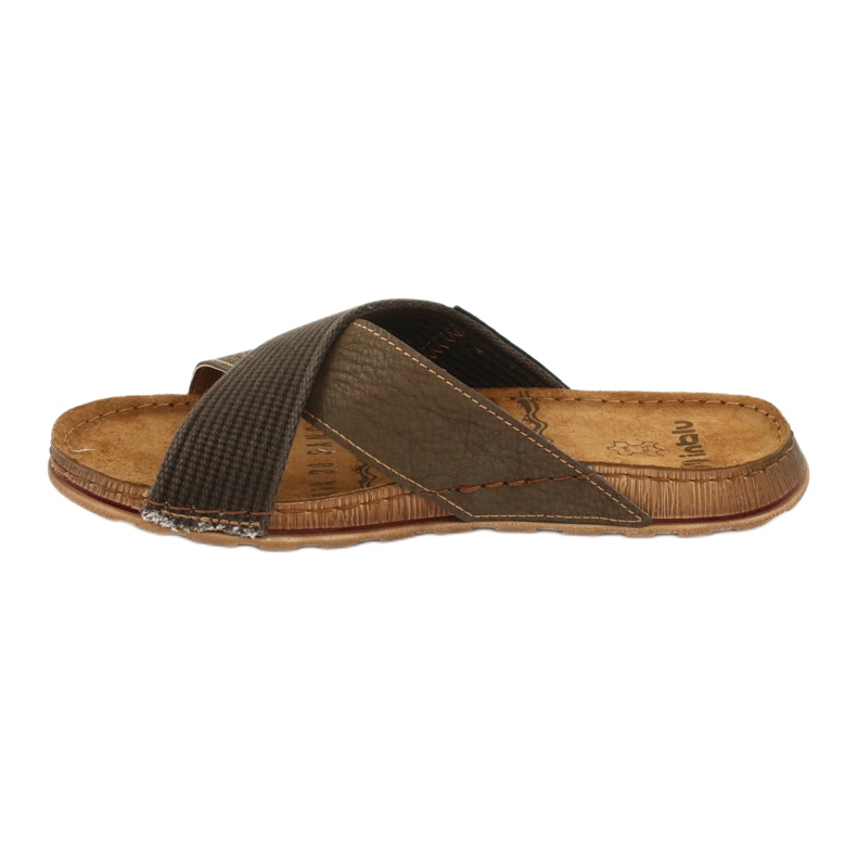 Brown Inblu GG011 men's slippers 1