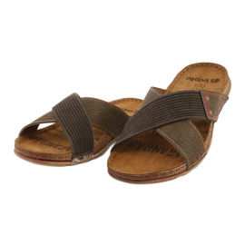 Brown Inblu GG011 men's slippers 2