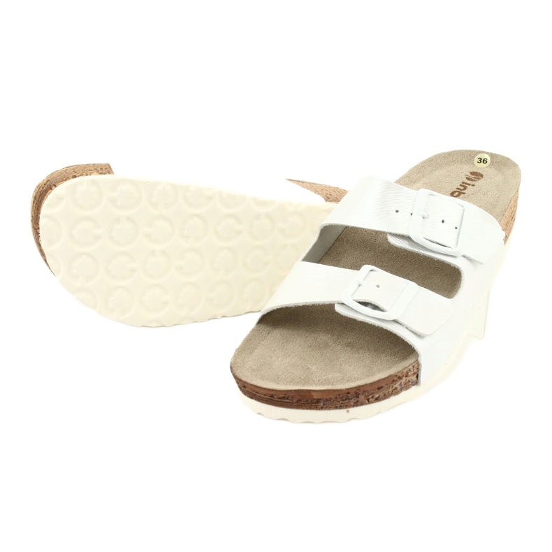 Women's slippers white pearl Inblu NM019 multicolored 3