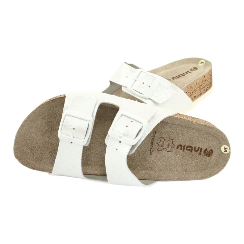 Women's slippers white pearl Inblu NM019 multicolored 4