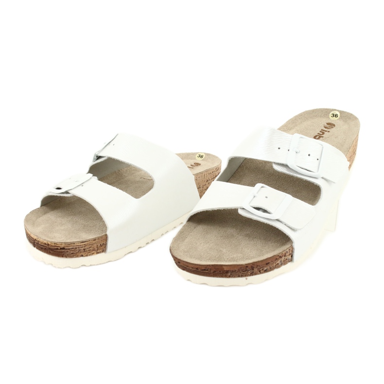 Women's slippers white pearl Inblu NM019 multicolored 2