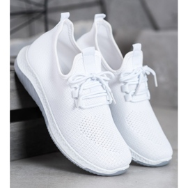 SHELOVET Openwork Sport Shoes white 1 SHELOVET Openwork Sport Shoes white 1