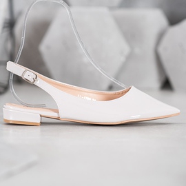 Seastar Patent leather pumps with an exposed heel grey 2